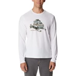 Columbia Sun Trek EU Graphic Langarmshirt Weiß