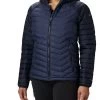 Columbia Women Blue Powder Lite Hooded Jacket -Columbia Shop d606ae3WK1499 470 1