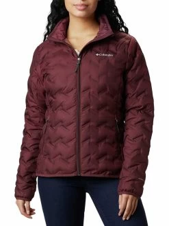Columbia Women Maroon Delta Ridge Down Jacket