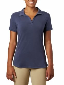Columbia Women Blue Eshort Sleeveential Elements Polo -Columbia Shop e5ddae3AK1391 466 2