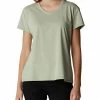 Columbia Womens Green Blended Short Sleeve Sun Trek Ss Top -Columbia Shop f3c6e04AR2968 348 1